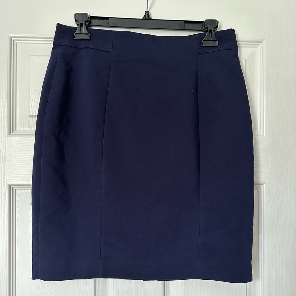 H&M Skirt, navy blue, lined, zipper, size 10